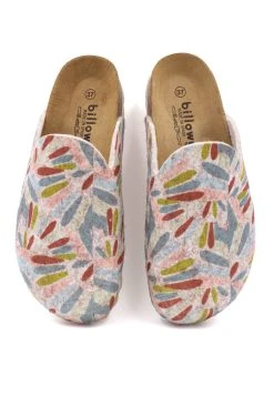 Billowy Pantoletten HOME FLOWERS In Beige -Schiesser Shop billowy pantoletten home flowers in beige 3