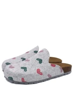 Schiesser Shop -Schiesser Shop billowy pantoletten home flowers in grau 11