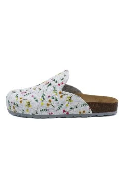 Billowy Pantoletten HOME FLOWERS In Grau