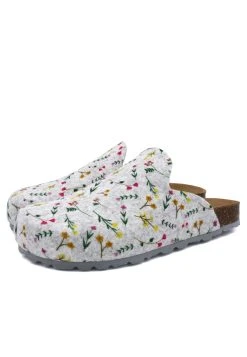 Schiesser Shop -Schiesser Shop billowy pantoletten home flowers in grau 16