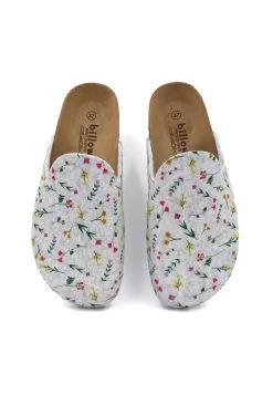 Billowy Pantoletten HOME FLOWERS In Grau -Schiesser Shop billowy pantoletten home flowers in grau 3