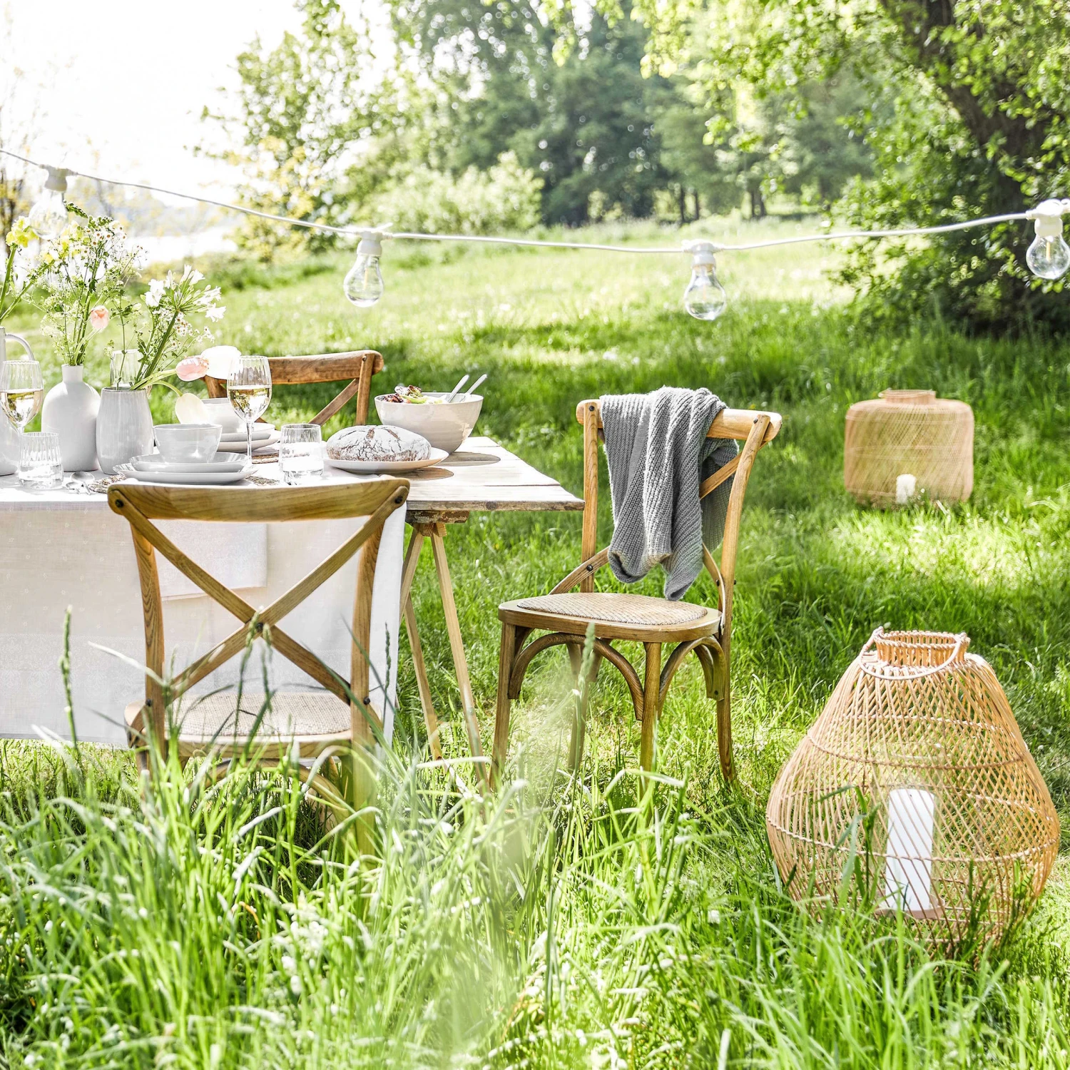 Butlers Laterne Höhe 46cm PEACEFUL HOME In Natur 4 Butlers Laterne Höhe 46cm PEACEFUL HOME In Natur – Bild 2