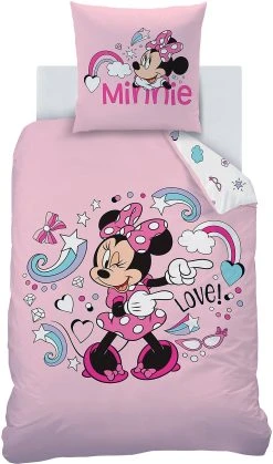 CTI Wende-Kinderbettwäsche Disney Home Minnie Wink, Renforcé, 135 X 200 +... -Schiesser Shop cti wende kinderbettwasche disney home minnie wink renforce 135 x 200 2