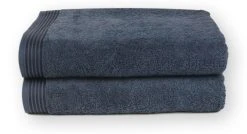 Freundin Home Collection 2er Set: Walkfrottier Handtuch "HOME" In Anthrazit - (L) 100 X (B) 50 Cm