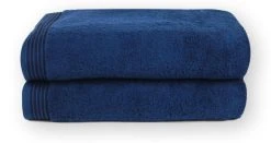 Freundin Home Collection 2er Set: Walkfrottier Handtuch "HOME" In Jeans - (L) 100 X (B) 50 Cm