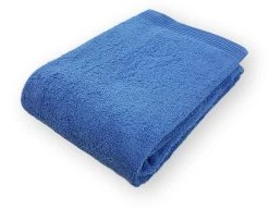 Freundin Home Collection Walkfrottier Duschtuch "HOME" In Azur - (L) 140 X (B) 67 Cm