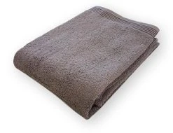 Freundin Home Collection Walkfrottier Duschtuch "HOME" In Taupe - (L) 140 X (B) 67 Cm