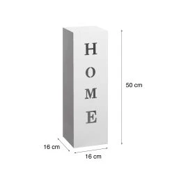 Gartenfreude Säule, Home, 16 X 16 X 50 Cm In Weiß -Schiesser Shop gartenfreude saule home 16 x 16 x 50 cm in weiss 4