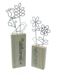 HomeLiving Säulen "Welcome Home" 310 In Beige