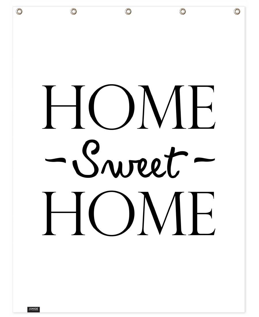 Juniqe Duschvorhang "Home Sweet Home" In Schwarz & Weiß 3 Juniqe Duschvorhang "Home Sweet Home" In Schwarz & Weiß