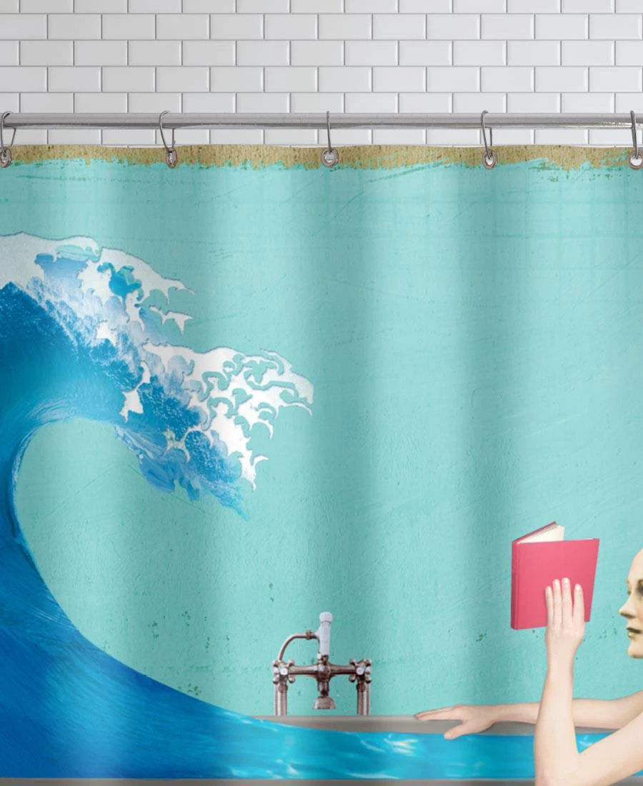 Juniqe Duschvorhang "Quiet Night At Home" In Bunt 4 Juniqe Duschvorhang "Quiet Night At Home" In Bunt – Bild 2