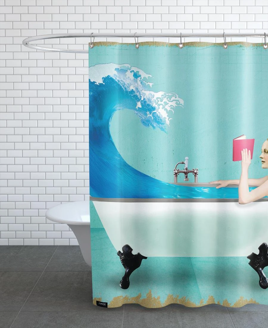 Juniqe Duschvorhang "Quiet Night At Home" In Bunt 5 Juniqe Duschvorhang "Quiet Night At Home" In Bunt – Bild 3