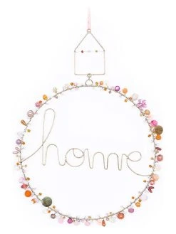 Overbeck And Friends Dekohänger "Home" In Rosa/ Lila- Ø 22 Cm