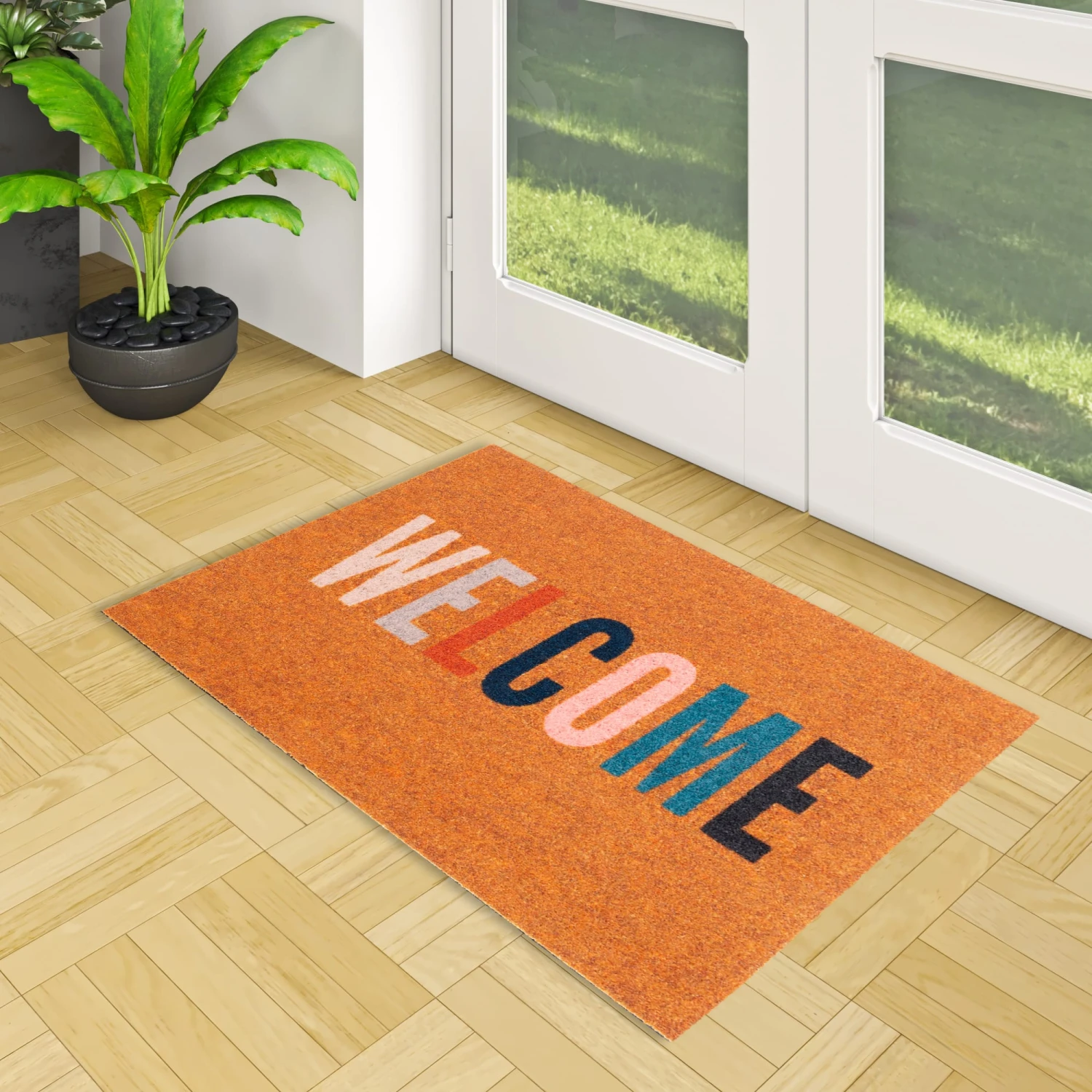 Pergamon In & Outdoor Fußmatte Power Home Welcome In Orange 7 Pergamon In & Outdoor Fußmatte Power Home Welcome In Orange – Bild 5