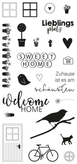Rayher Clear Stamps - Welcome Home In Farblos
