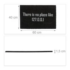 Relaxdays Fußmatte Home "127.0.0.1" In Schwarz - (B)60 X (T)40 Cm 13 Relaxdays Fußmatte Home "127.0.0.1" In Schwarz - (B)60 X (T)40 Cm -Schiesser Shop relaxdays fussmatte home 127 0 0 1 in schwarz b 60 x t 40 cm 3