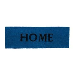 Relaxdays Fußmatte Home In Blau - (B)75 X (T)25 Cm