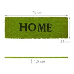 Relaxdays Fußmatte Home In Grün - (B)75 X (T)25 Cm 7 Relaxdays Fußmatte Home In Grün - (B)75 X (T)25 Cm -Schiesser Shop relaxdays fussmatte home in grun b 75 x t 25 cm 2