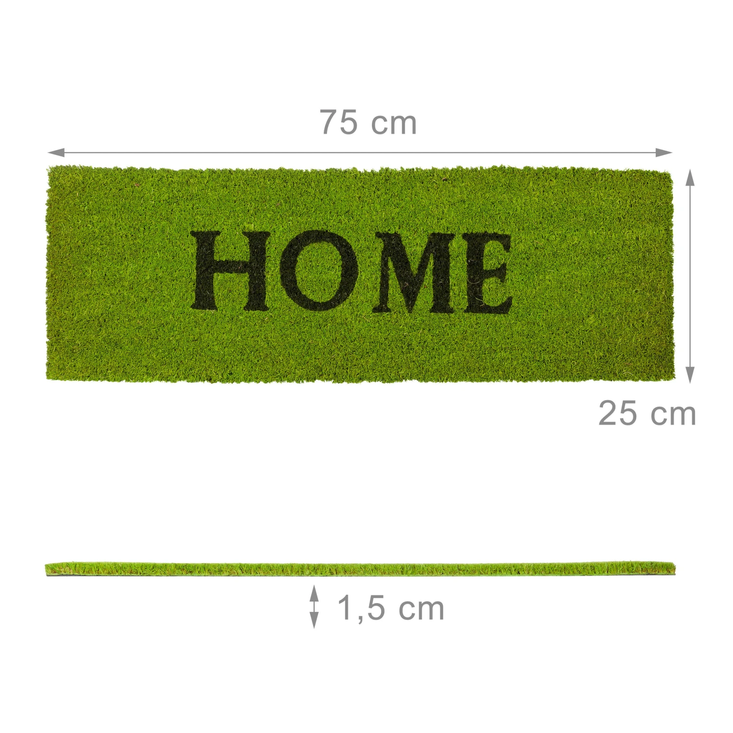Relaxdays Fußmatte Home In Grün - (B)75 X (T)25 Cm 5 Relaxdays Fußmatte Home In Grün - (B)75 X (T)25 Cm – Bild 3