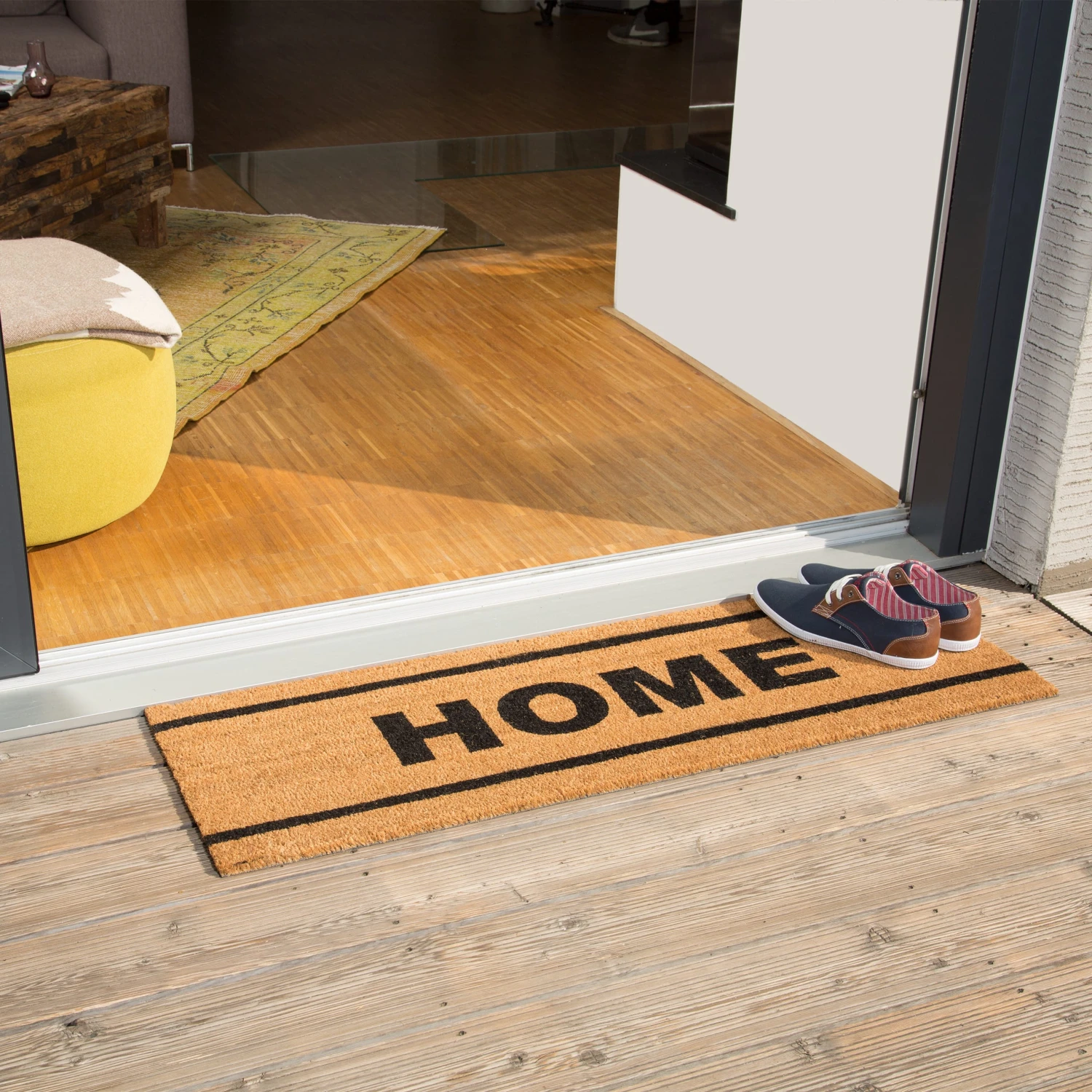 Relaxdays Fußmatte Home In Natur - (B)120 X (T)40 Cm 4 Relaxdays Fußmatte Home In Natur - (B)120 X (T)40 Cm – Bild 2