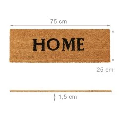 Relaxdays Fußmatte Home In Natur - (B)75 X (T)25 Cm -Schiesser Shop relaxdays fussmatte home in natur b 75 x t 25 cm 2