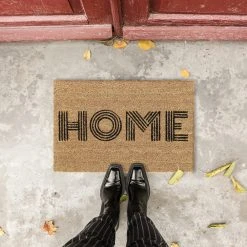 Relaxdays Fußmatte "Home" In Natur/ Schwarz - 60 X 40 Cm -Schiesser Shop relaxdays fussmatte home in natur schwarz 60 x 40 cm 1