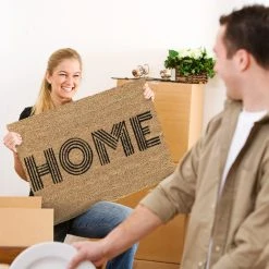 Relaxdays Fußmatte "Home" In Natur/ Schwarz - 60 X 40 Cm -Schiesser Shop relaxdays fussmatte home in natur schwarz 60 x 40 cm 2