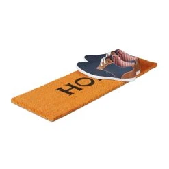 Relaxdays Fußmatte Home In Orange - (B)75 X (T)25 Cm -Schiesser Shop relaxdays fussmatte home in orange b 75 x t 25 cm 1