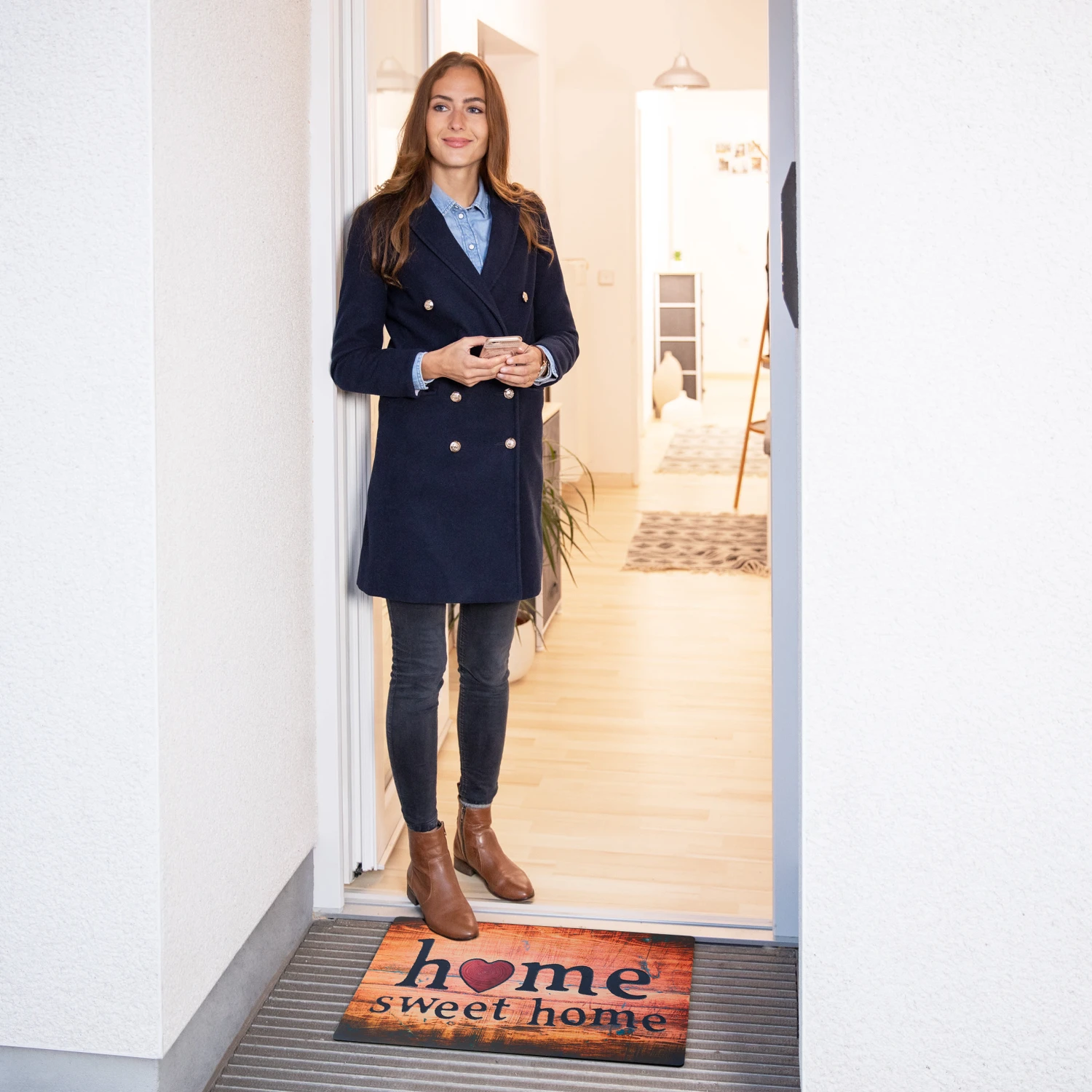 Relaxdays Fußmatte Home Sweet Home In Bunt - (L)60 X (B)40 Cm 5 Relaxdays Fußmatte Home Sweet Home In Bunt - (L)60 X (B)40 Cm – Bild 3