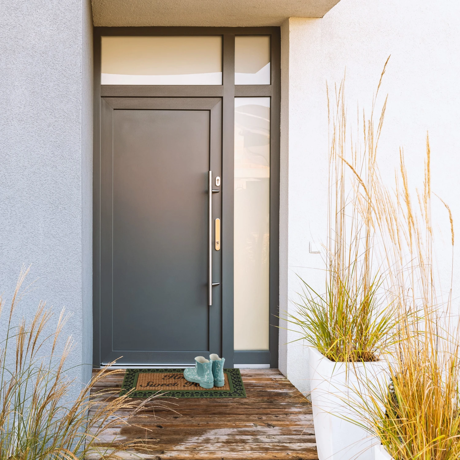 Relaxdays Fußmatte "Home Sweet Home" In Natur/ Grün - (B)45 X (T)75 Cm 4 Relaxdays Fußmatte "Home Sweet Home" In Natur/ Grün - (B)45 X (T)75 Cm – Bild 2