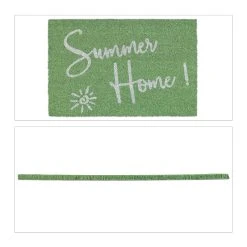 Relaxdays Fußmatte "Summer Home" In Grün - (L)60 X (B)40 Cm