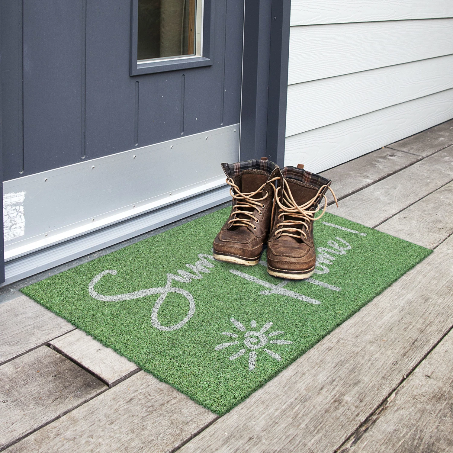 Relaxdays Fußmatte "Summer Home" In Grün - (L)60 X (B)40 Cm 7 Relaxdays Fußmatte "Summer Home" In Grün - (L)60 X (B)40 Cm – Bild 5