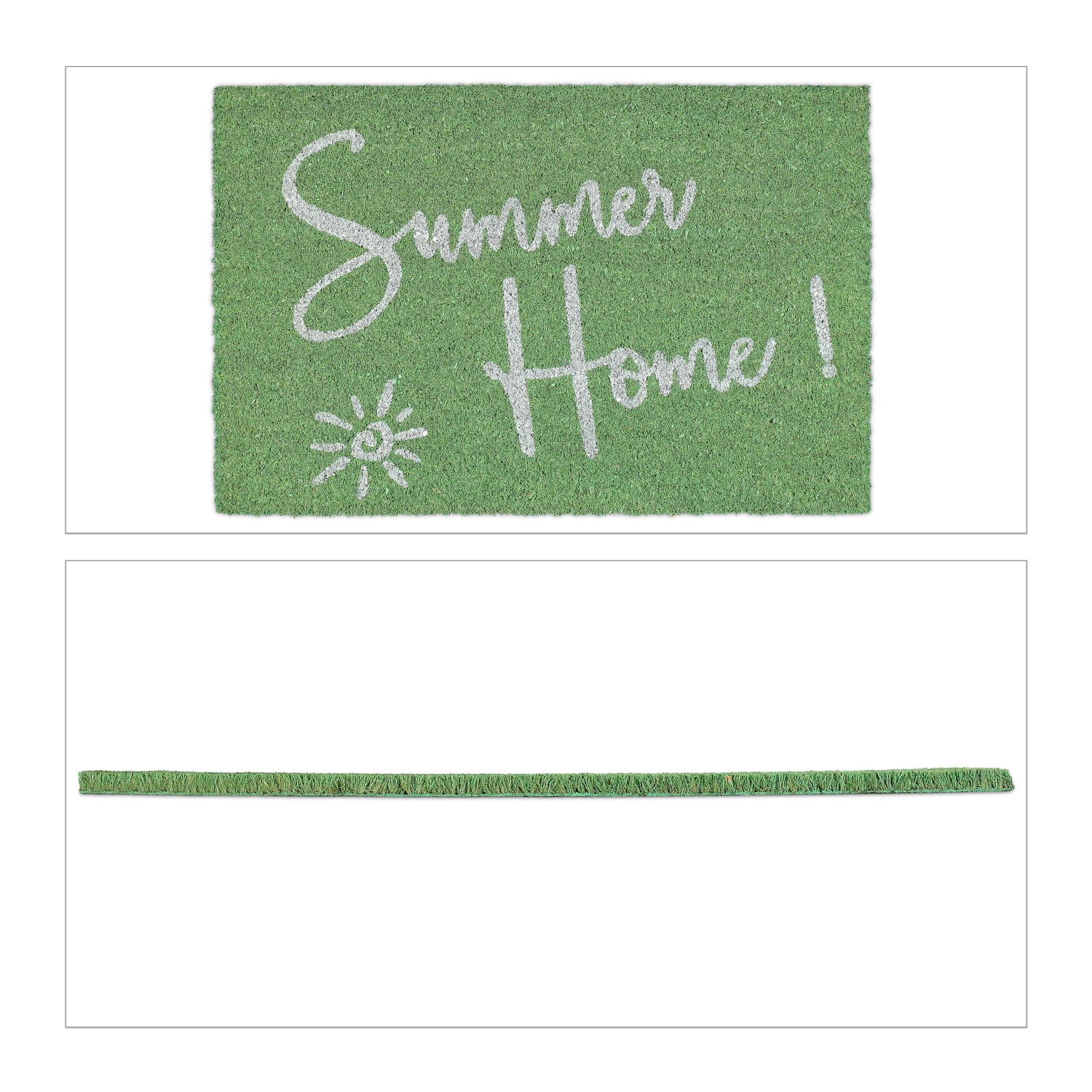 Relaxdays Fußmatte "Summer Home" In Grün - (L)60 X (B)40 Cm 3 Relaxdays Fußmatte "Summer Home" In Grün - (L)60 X (B)40 Cm