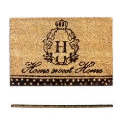 Relaxdays Fußmatte Sweet Home In Braun - (B)60 X (T)40 Cm