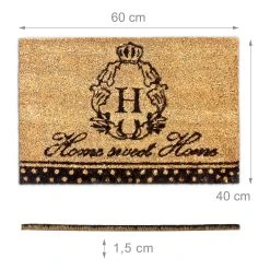 Relaxdays Fußmatte Sweet Home In Braun - (B)60 X (T)40 Cm 11 Relaxdays Fußmatte Sweet Home In Braun - (B)60 X (T)40 Cm -Schiesser Shop relaxdays fussmatte sweet home in braun b 60 x t 40 cm 3