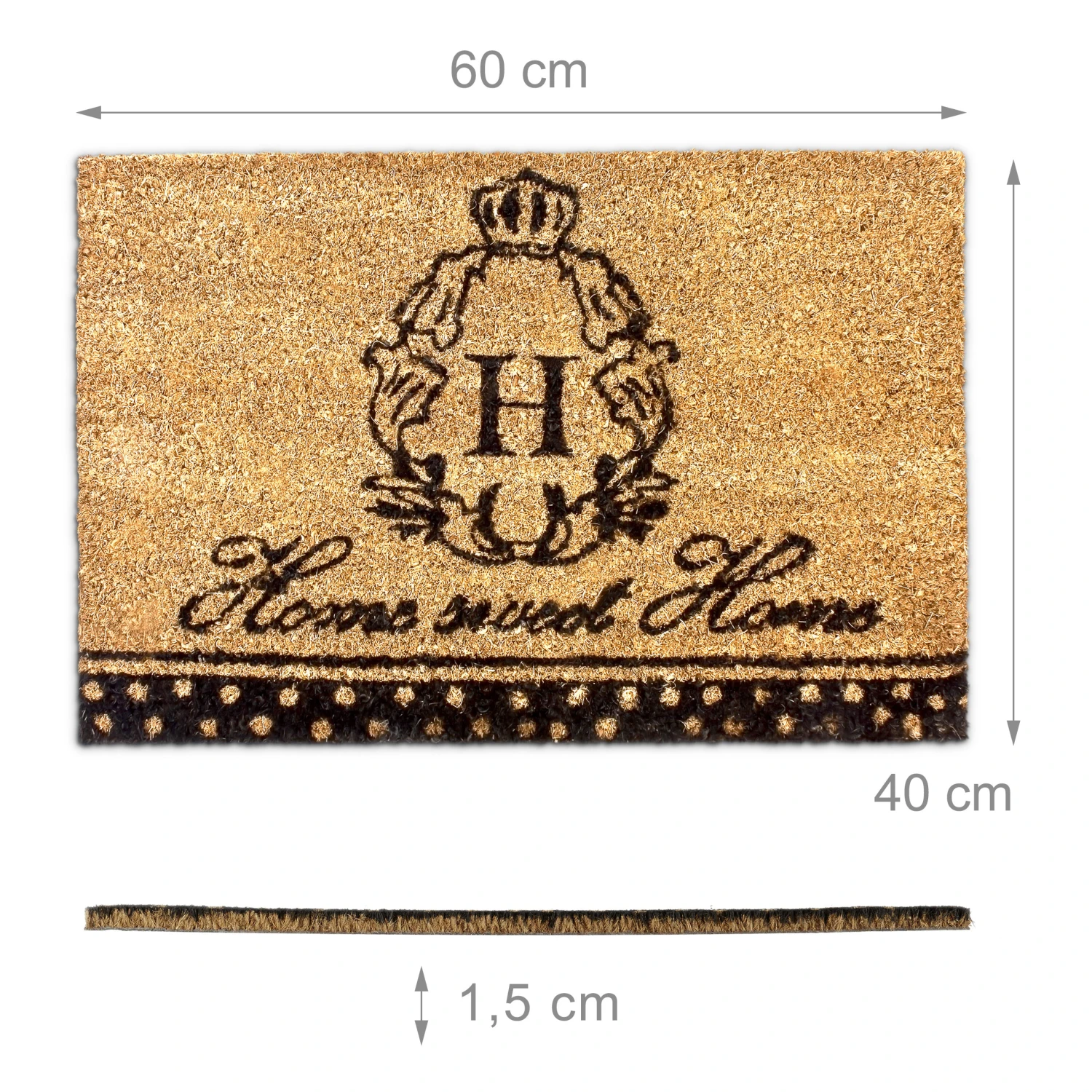 Relaxdays Fußmatte Sweet Home In Braun - (B)60 X (T)40 Cm 6 Relaxdays Fußmatte Sweet Home In Braun - (B)60 X (T)40 Cm – Bild 4