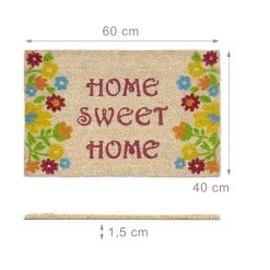 Relaxdays Fußmatte Sweet Home In Braun - (B)60 X (T)40 Cm -Schiesser Shop relaxdays fussmatte sweet home in braun b 60 x t 40 cm 8
