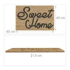 Relaxdays Fußmatte "Sweet Home" In Natur/ Schwarz - (B)60 X (T)40 Cm 13 Relaxdays Fußmatte "Sweet Home" In Natur/ Schwarz - (B)60 X (T)40 Cm -Schiesser Shop relaxdays fussmatte sweet home in natur schwarz b 60 x t 40 cm 3
