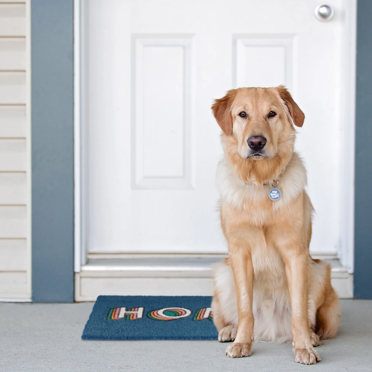 Relaxdays Kokos Fußmatte "HOME" In Blau - 40 X 60 Cm 5 Relaxdays Kokos Fußmatte "HOME" In Blau - 40 X 60 Cm – Bild 3