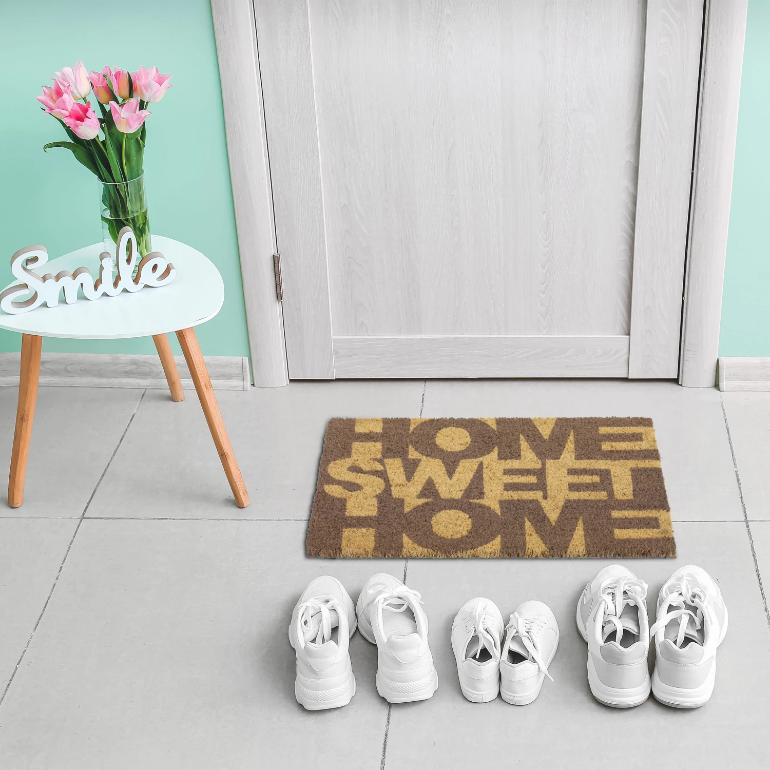 Relaxdays Kokos-Fußmatte "Home" In Natur/ Braun - (L)40 X (B)60 Cm 4 Relaxdays Kokos-Fußmatte "Home" In Natur/ Braun - (L)40 X (B)60 Cm – Bild 2