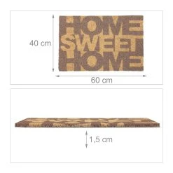 Relaxdays Kokos-Fußmatte "Home" In Natur/ Braun - (L)40 X (B)60 Cm 13 Relaxdays Kokos-Fußmatte "Home" In Natur/ Braun - (L)40 X (B)60 Cm -Schiesser Shop relaxdays kokos fussmatte home in natur braun l 40 x b 60 cm 3