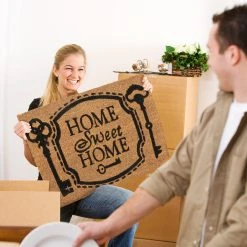 Relaxdays Kokos-Fußmatte "Home" In Natur/ Schwarz - (L)40 X (B)60 Cm -Schiesser Shop relaxdays kokos fussmatte home in natur schwarz l 40 x b 60 cm 2