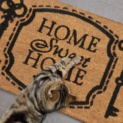 Relaxdays Kokos-Fußmatte "Home" In Natur/ Schwarz - (L)40 X (B)60 Cm -Schiesser Shop relaxdays kokos fussmatte home in natur schwarz l 40 x b 60 cm 4