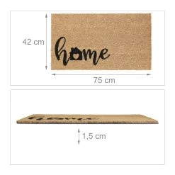 Relaxdays Kokosfußmatte "Home" In Natur - 75 X 42 Cm 12 Relaxdays Kokosfußmatte "Home" In Natur - 75 X 42 Cm -Schiesser Shop relaxdays kokosfussmatte home in natur 75 x 42 cm 3