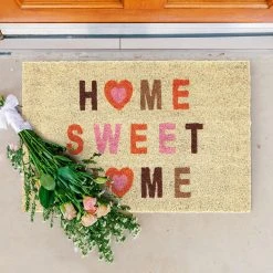 Relaxdays Kokosfußmatte "Home Sweet Home" In Bunt - 40 X 60 Cm -Schiesser Shop relaxdays kokosfussmatte home sweet home in bunt 40 x 60 cm 1