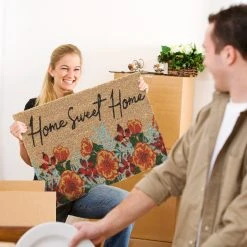 Relaxdays Kokosfußmatte "Home Sweet Home" In Bunt - 40 X 60 Cm -Schiesser Shop relaxdays kokosfussmatte home sweet home in bunt 40 x 60 cm 10