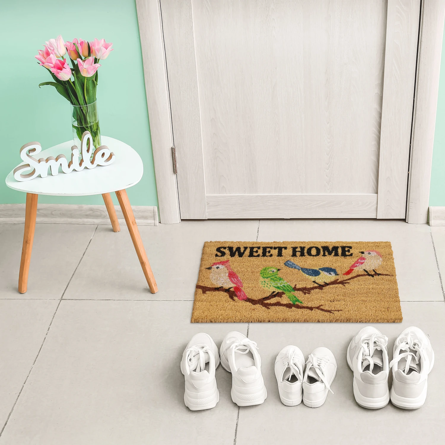 Relaxdays Kokosfußmatte "Sweet Home" In Bunt - 60 X 40 Cm 4 Relaxdays Kokosfußmatte "Sweet Home" In Bunt - 60 X 40 Cm – Bild 2