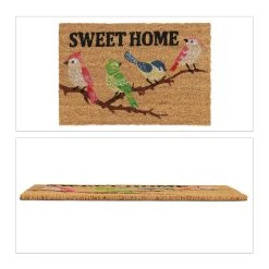 Relaxdays Kokosfußmatte "Sweet Home" In Bunt - 60 X 40 Cm