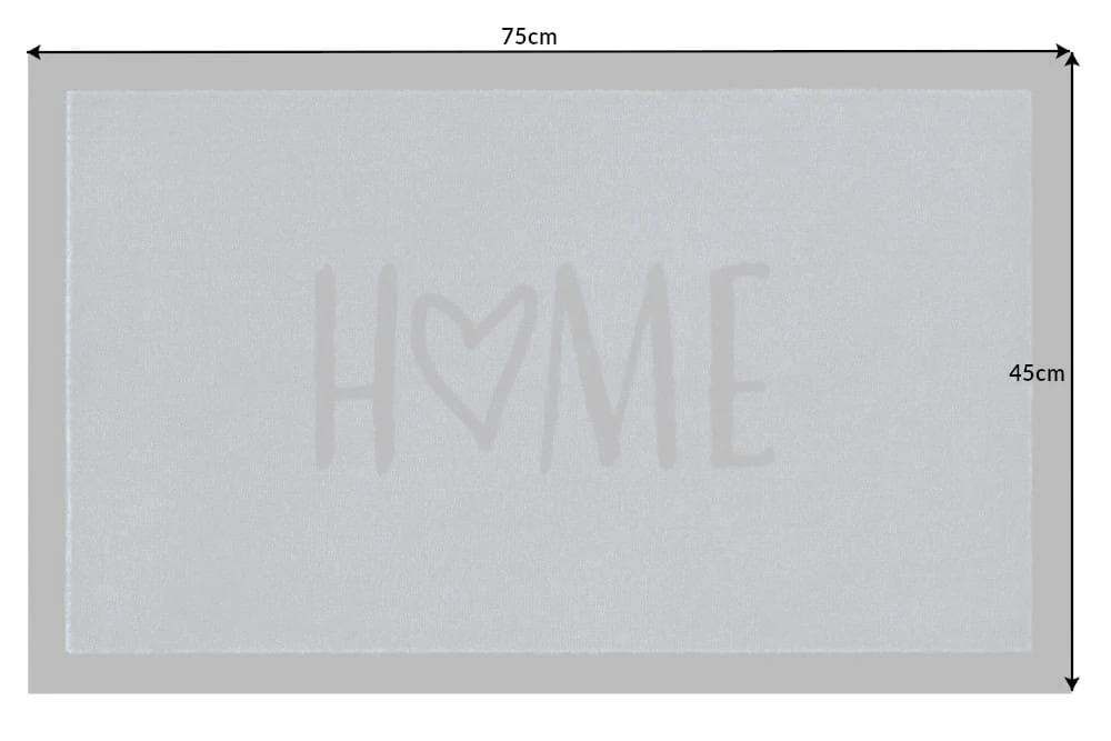 Riess-ambiente.de Fußmatte HOME In Grau / Anthrazit - 75 X 0,5 X 45cm 6 Riess-ambiente.de Fußmatte HOME In Grau / Anthrazit - 75 X 0,5 X 45cm – Bild 4