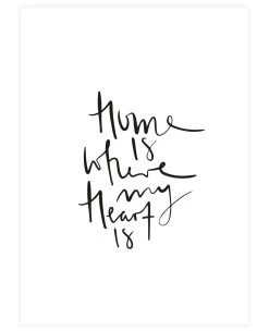 Tales By Jen Poster / Kunstdruck "Home Is Where My Heart Is" I Ohne Rahmen -Schiesser Shop tales by jen poster kunstdruck home is where my heart is i ohne rahmen 1